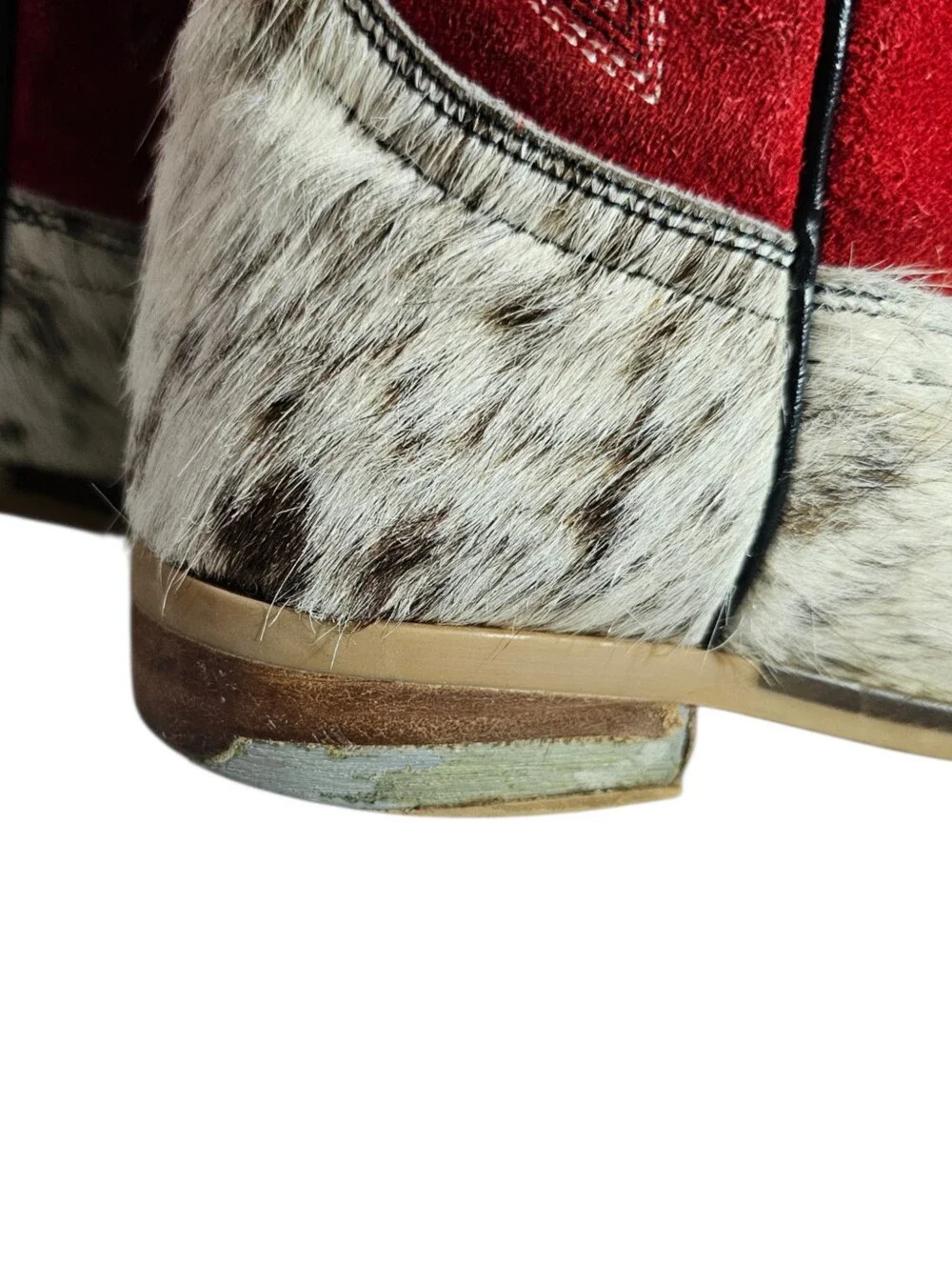 Rock'em Kids Cowhide Cowboy Boot - Red/White Size 1.5